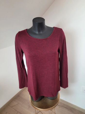 Pull fin bordeaux