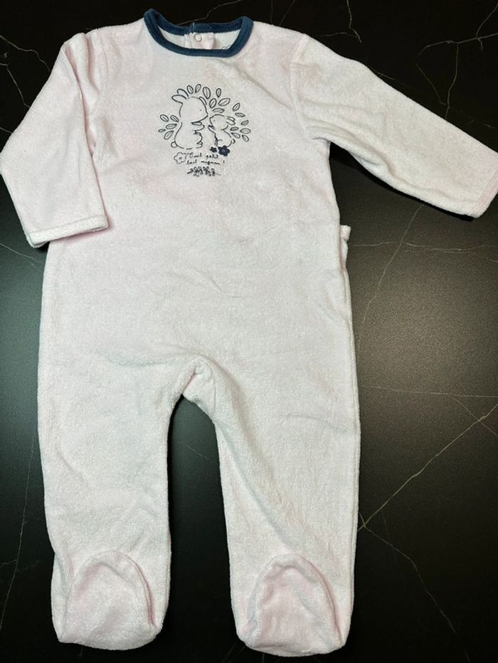 Pyjama/grenouillère velour lapins