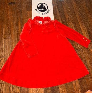 Robe en velour petit bateau 4 ans