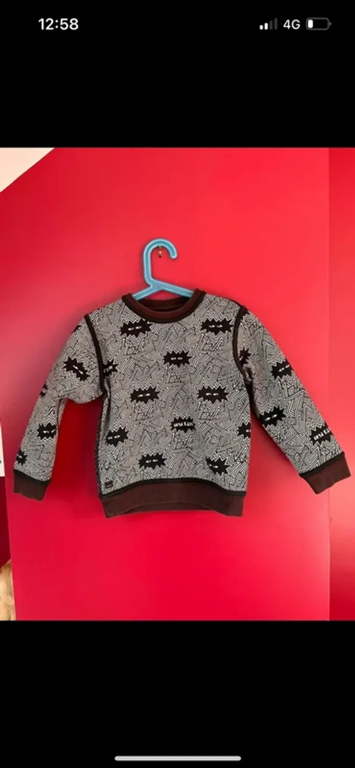 Sweat double face catimini garçon 5 ans