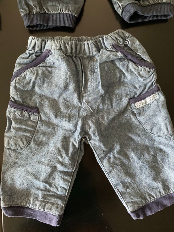 Lot de 4 pantalons / jeans chauds 6 mois - photo numéro 3