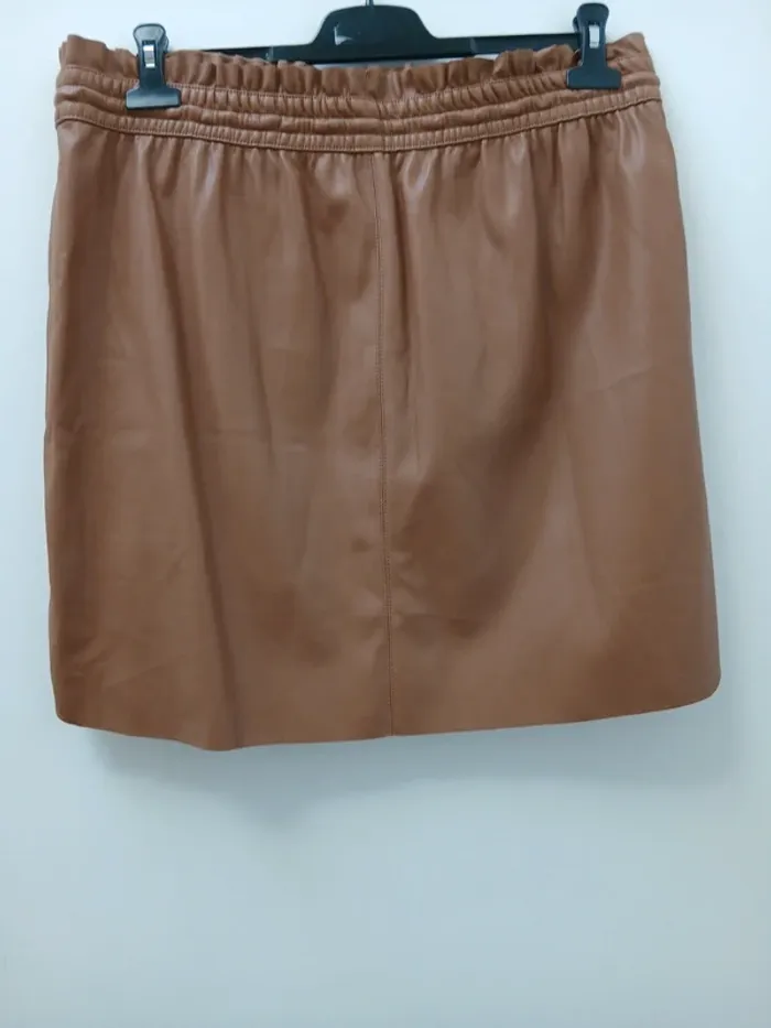 Jupe en simili cuir marron Kiabi taille XL - photo numéro 6