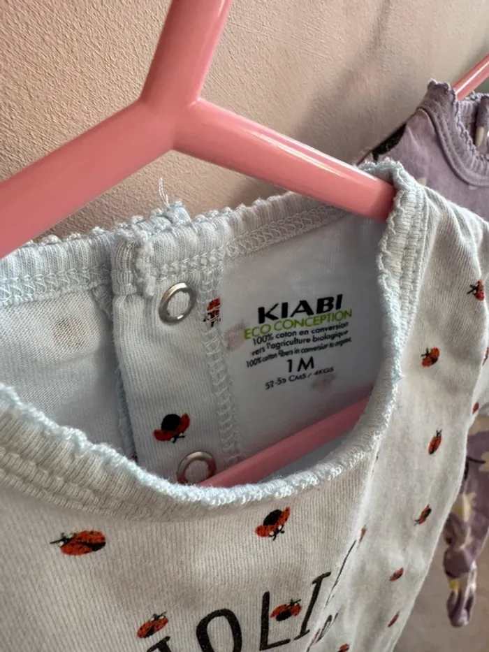 Lot 3 pyjamas en coton 1 mois - photo numéro 3
