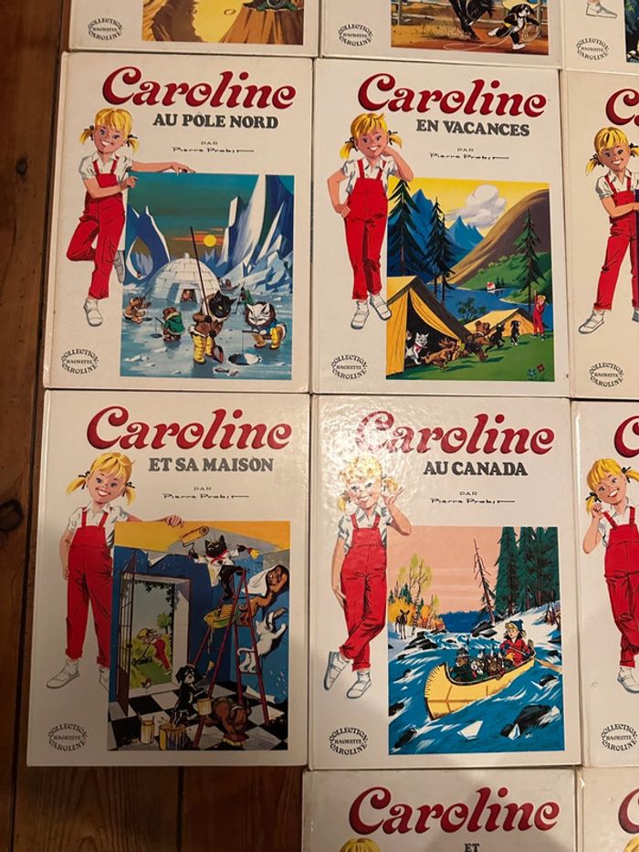 Très bon état - Lot de 14 livres anciens Caroline grands albums Hachette blancs bd - photo numéro 6