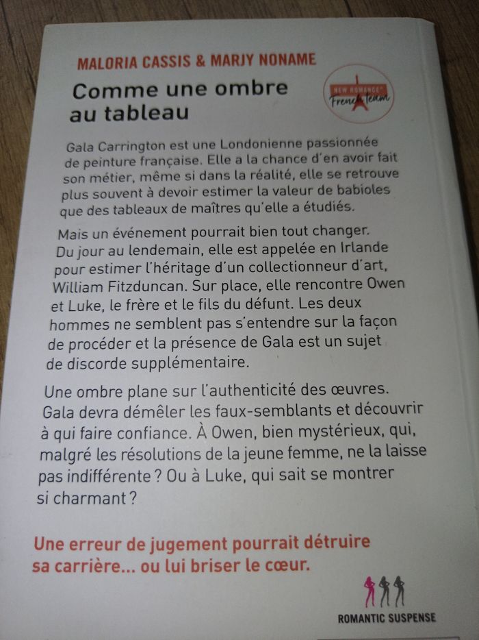 Comme une ombre au tableau par Maloria Cassis et Marjy Noname - photo numéro 2