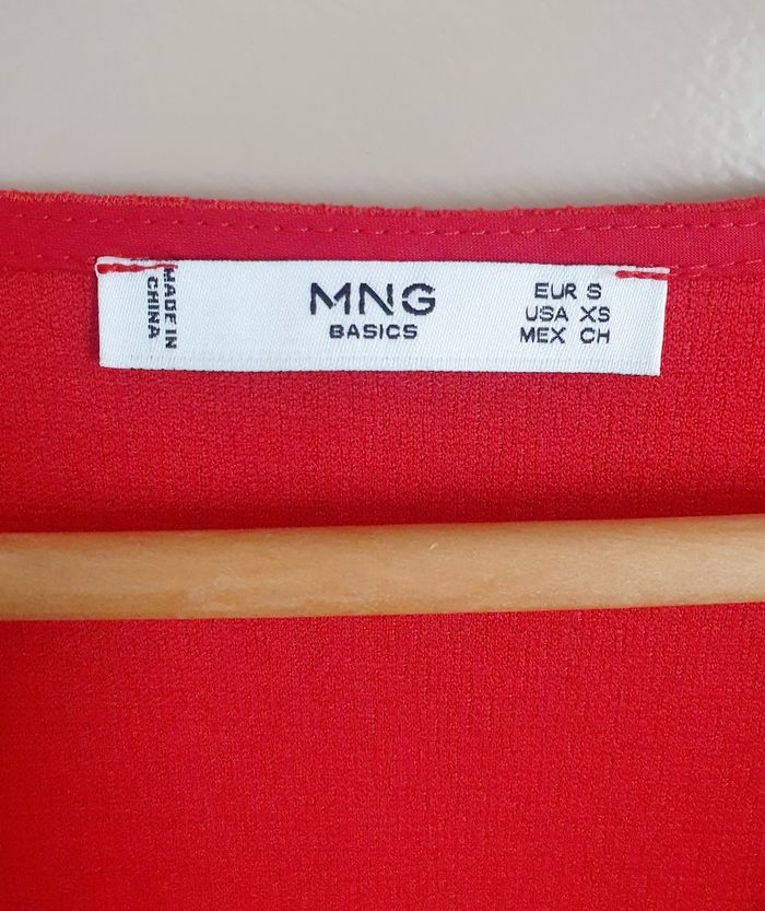 Robe mi-longue rouge Mango T. S - photo numéro 3