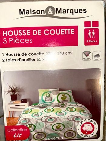 Housse de couette 100% coton neuve 