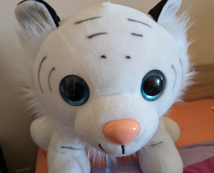 Grande peluche Tigre blanc 55 / 60 cm environ , peluche Nigloland - photo numéro 2