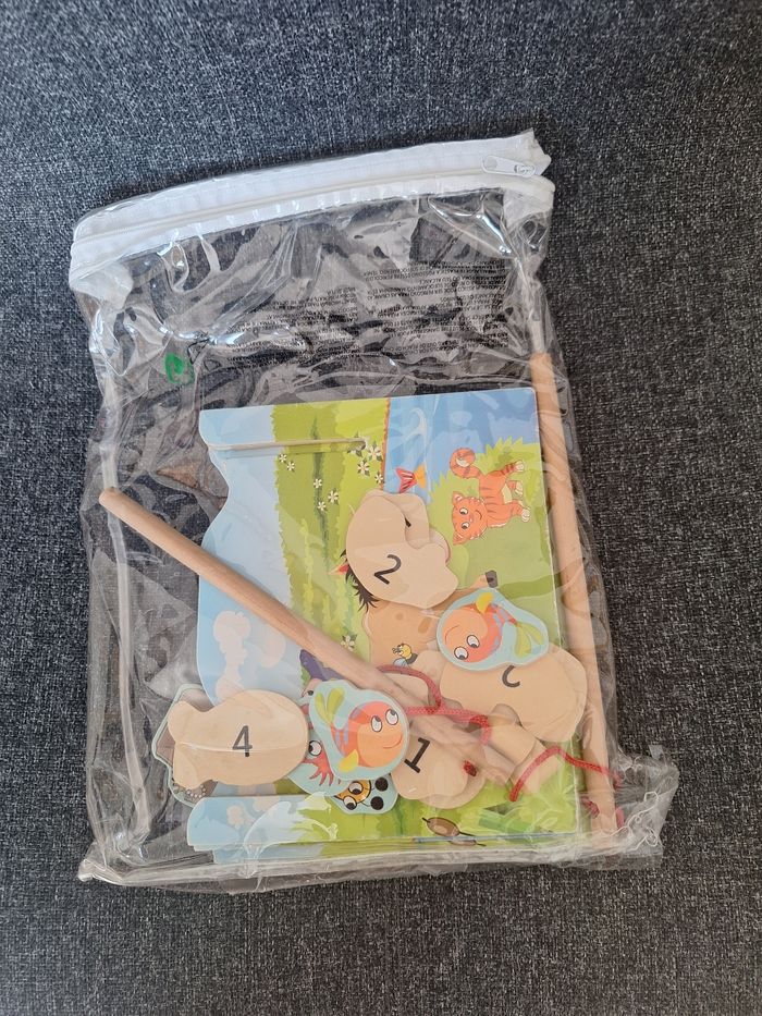 Jeu de pêche à la ligne en bois - photo numéro 6