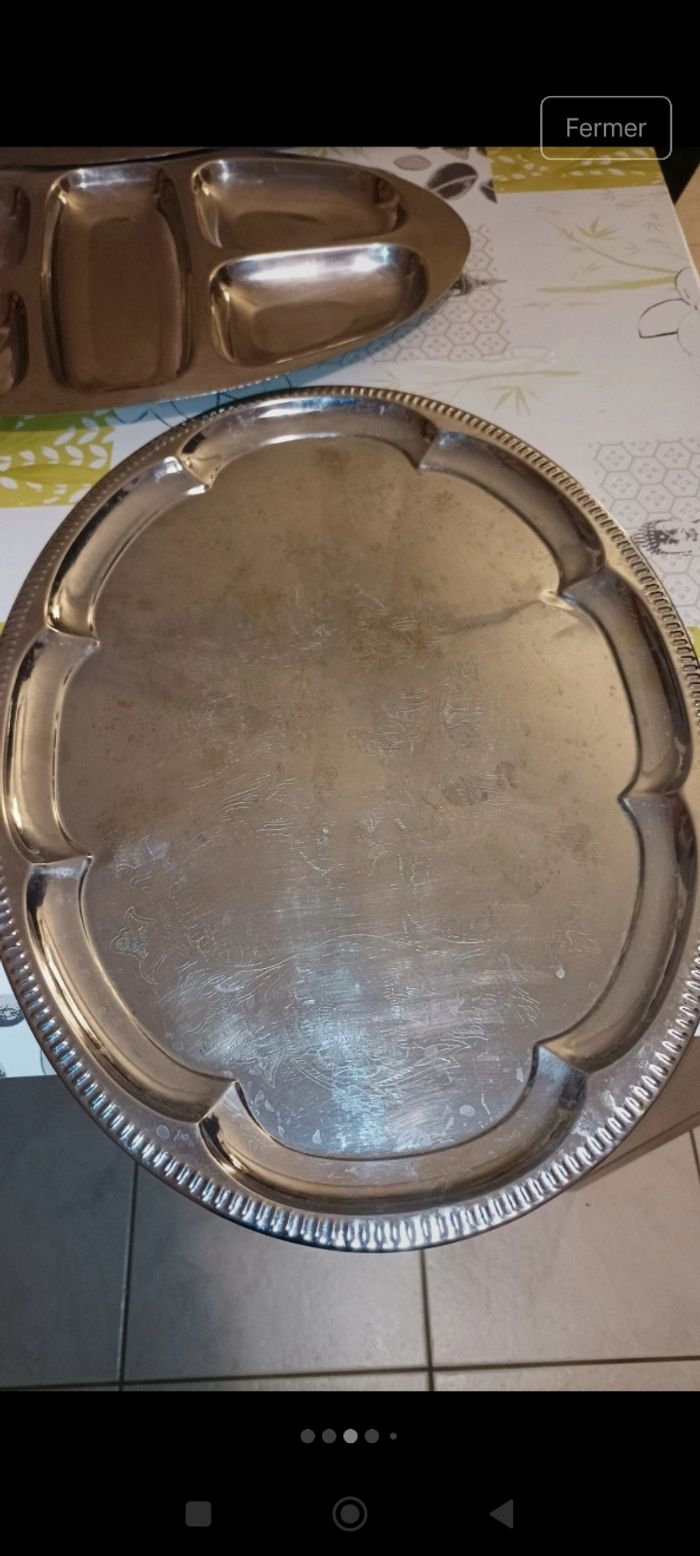 Lot de 4 plats en inox - photo numéro 3