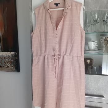 Jolie robe été T44 coton et lin non doublée