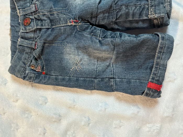 jean bleu doublé taille réglable pressions entre les jambes 1 mois tape à l'oeil - photo numéro 4