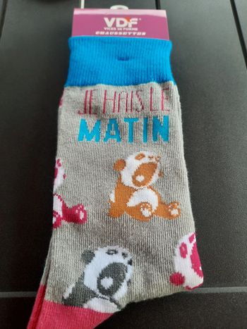 Chaussettes "je hais le matin"