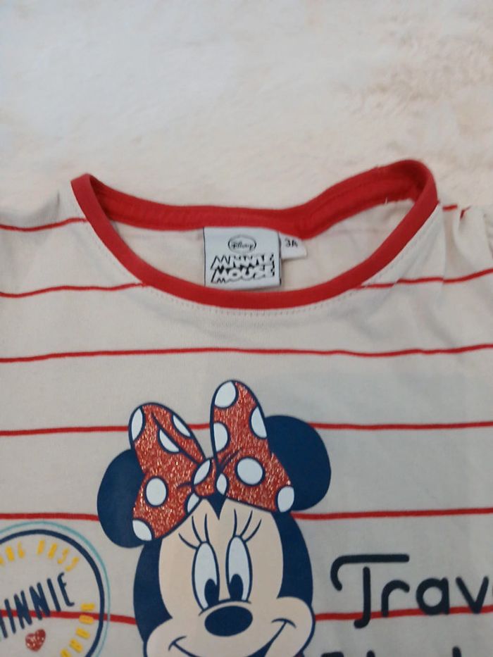 tee-shirt manche longue minnie 3 ans - photo numéro 3