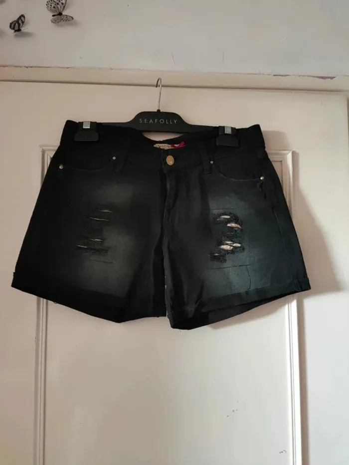 short en jeans taille haute - photo numéro 5