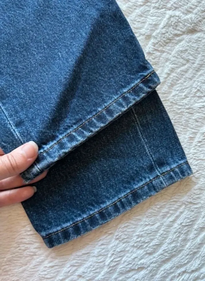 Jean Wrangler Larston bleu foncé délavé coupe slim tapered homme taille W28 38 M L32 - photo numéro 4