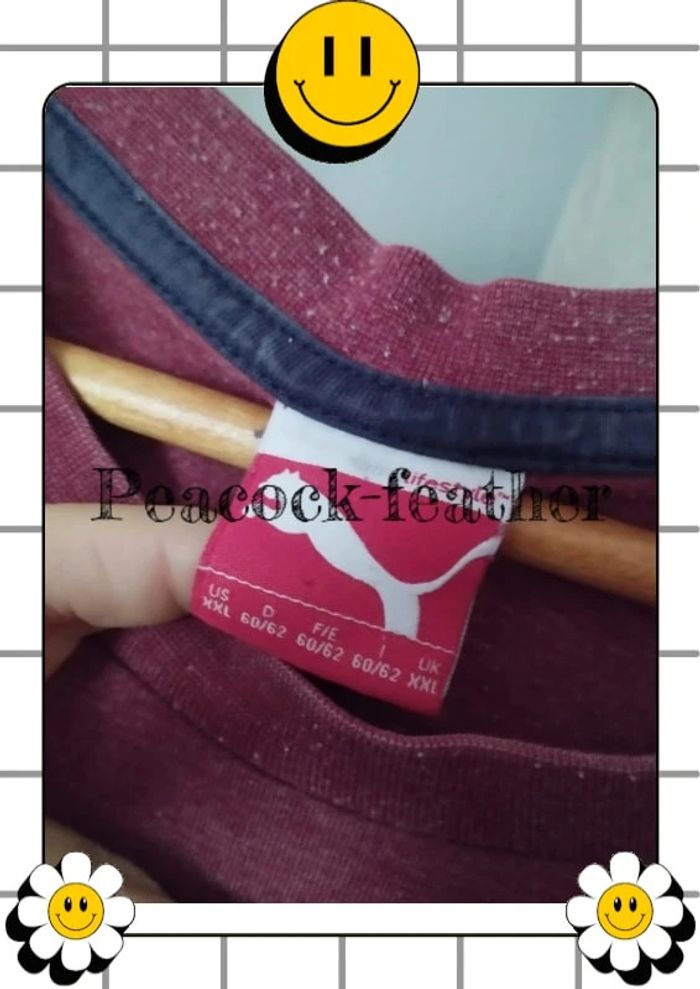 T-shirt bordeaux xxl Puma homme - photo numéro 3
