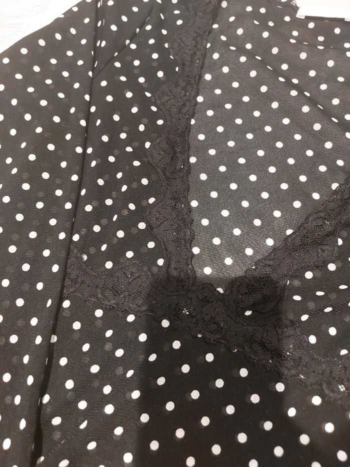 Blouse à manches longues à pois taille M Promod - photo numéro 3