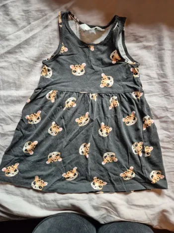 Robe petite fille chaton léopard tigre