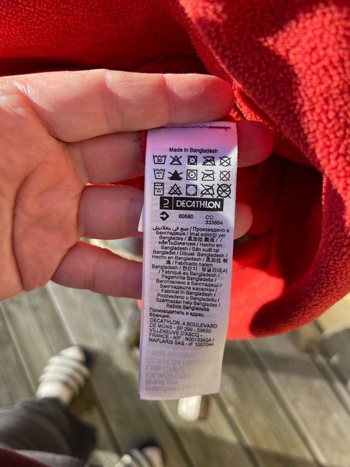 Polaire à col montant rouge - Quechua - photo numéro 4