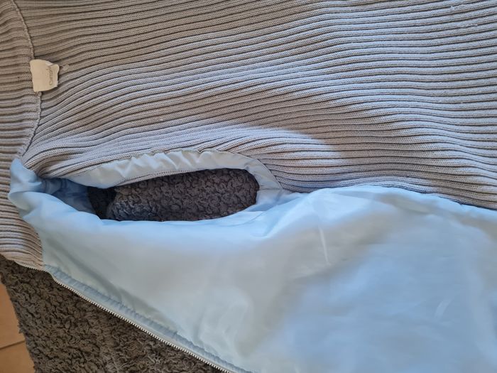 Veste bi-matieres sans manches - photo numéro 2