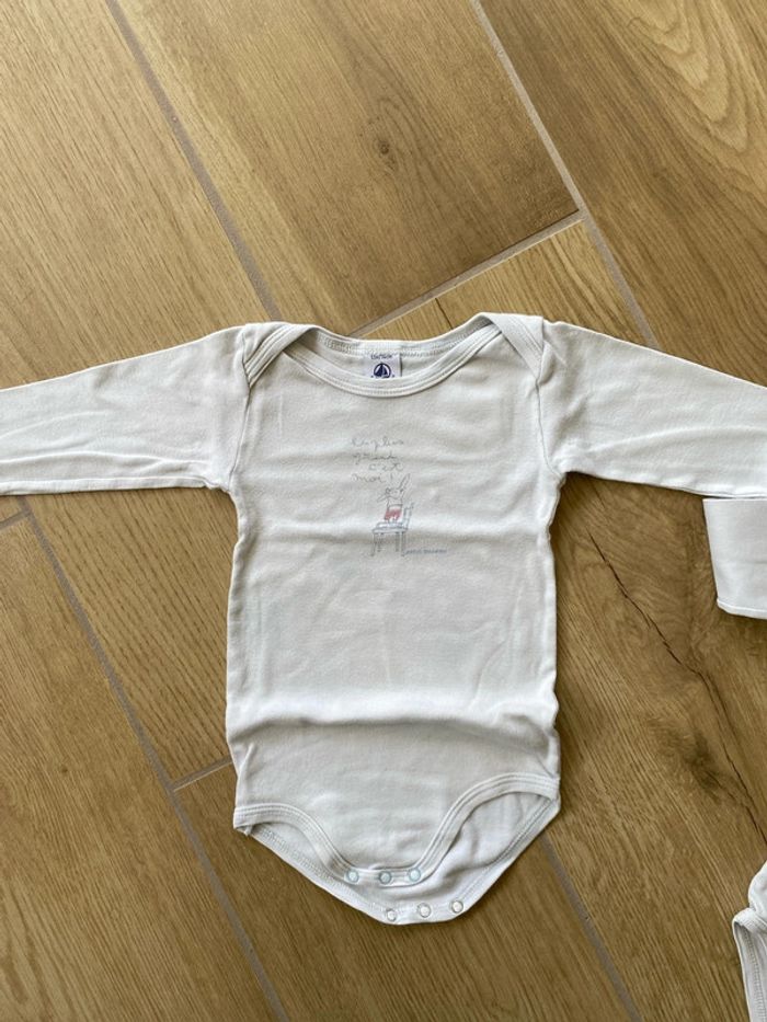 Lot 4 body manche longue petit bateau 12 mois - photo numéro 2