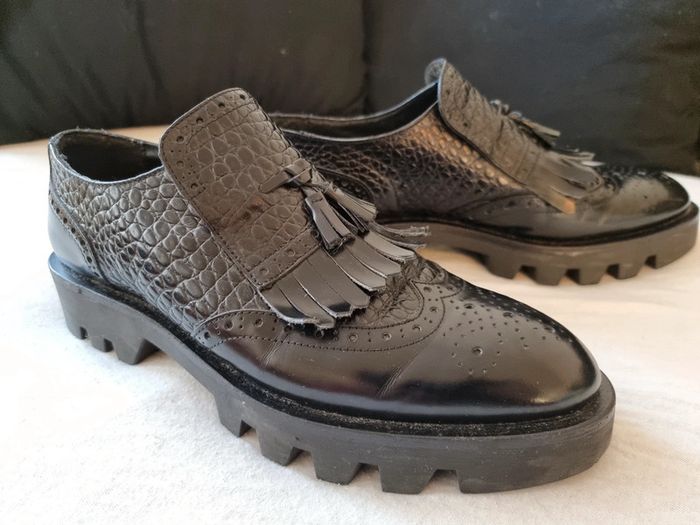 Mocassin Soldini cuir style entre richelieux 1461 Quad et taille Adrian Bex Smooth 40 - photo numéro 3