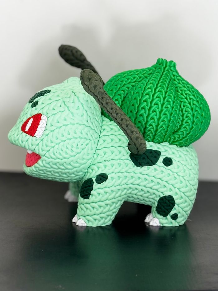 Figurine Pokémon, Bulbizarre version tricoté - photo numéro 2