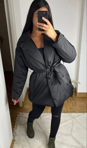 Doudoune noir avec ceinture