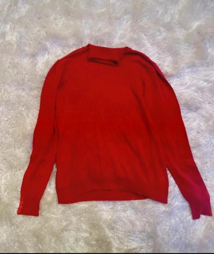 Pull col roulé rouge Nina Kalio S