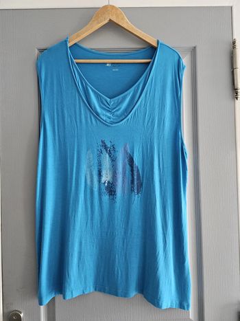 Tunique fluide débardeur femme grande taille - Taille 54/56 - Moran's - Turquoise