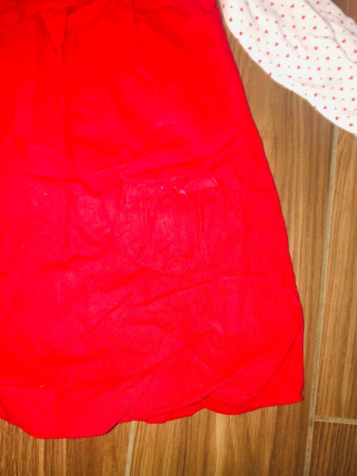 Robe en velours et sous pull motif cœurs Grain de blé neuve avec étiquette - photo numéro 3