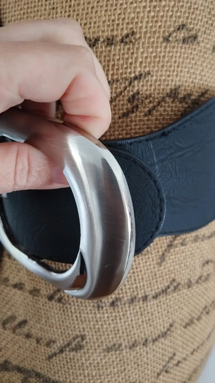 Ceinture noire élastique 75/80 cm femme - photo numéro 8