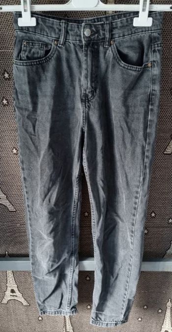 Jeans large taille mi-haute 34