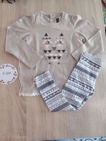 Ensemble fille (sweat+leggings) 4ans catimini
