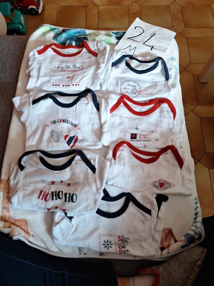 Lot de 7 body de Noel semainier