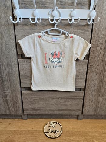 Vêtement Bébé Fille - T-shirt Minnie Beige - Disney - 12 mois