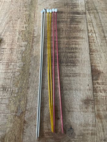 Aiguilles à tricoter métal