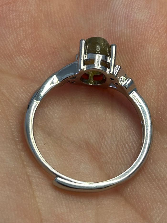 Bague réglable en laiton et labradorite - photo numéro 9