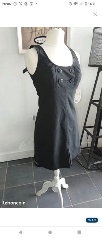 Robe noire style salopette esprit t 34