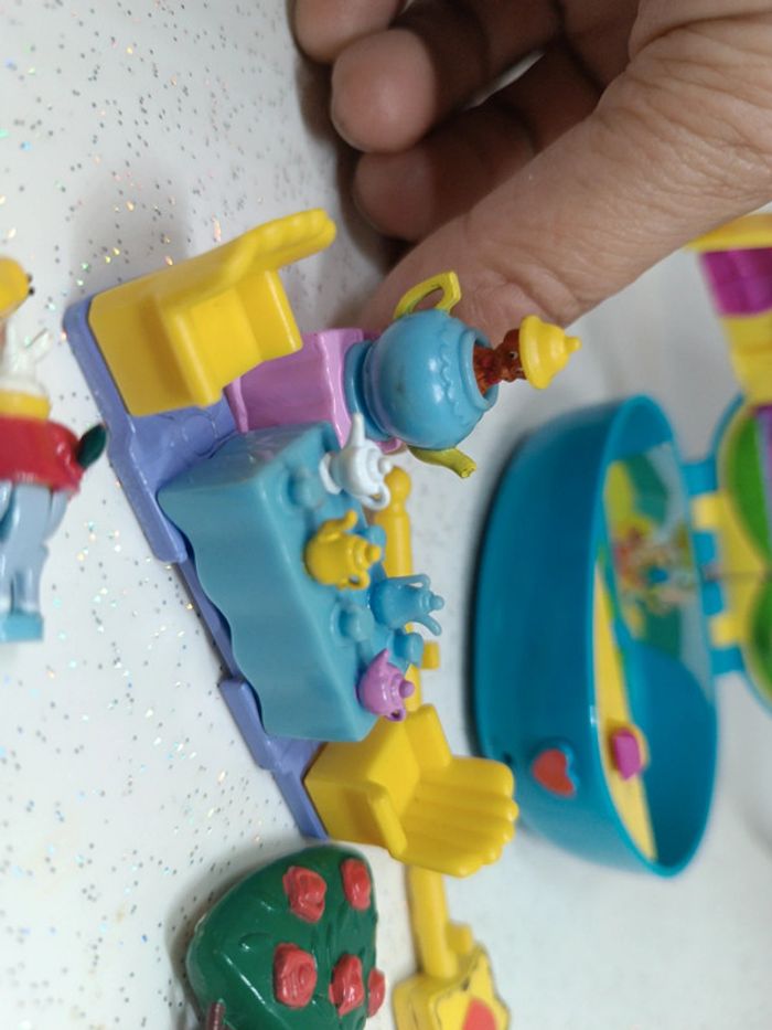 Polly pocket Disney mattel makeup surprise playset coeur bleu blue Heart Alice merveilles wonderland - photo numéro 12