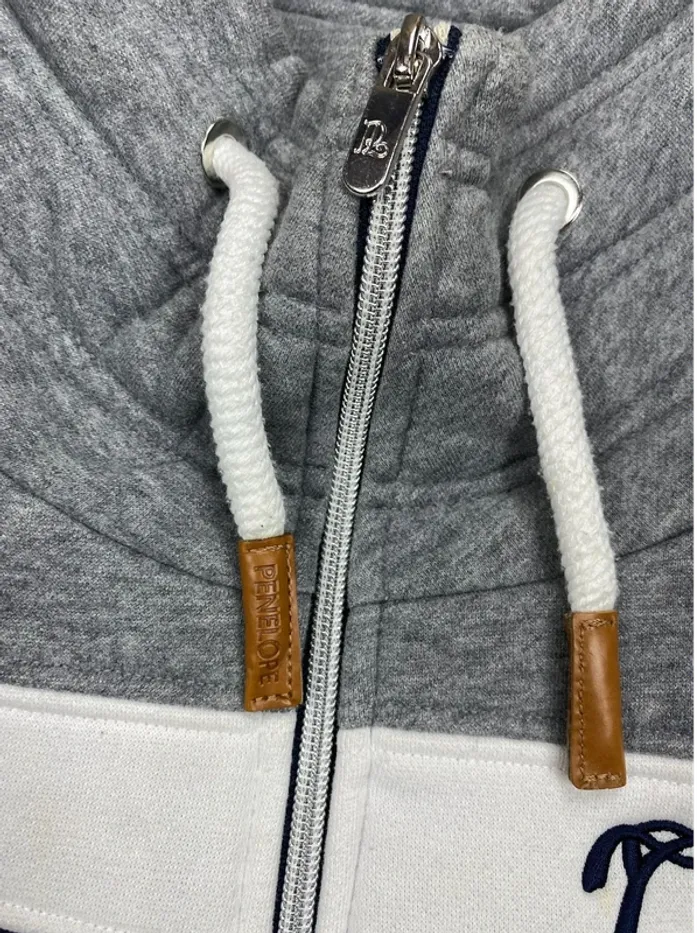 Gilet / Sweat Pénélope Leprevost Gris & Bleu Marine – Junior - photo numéro 5