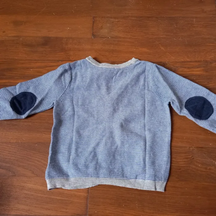 Gilet rayé bleu et blanc - photo numéro 4