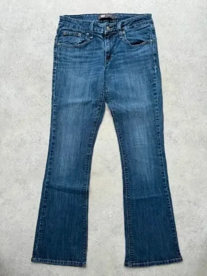Jeans Levi's 518 Bootcut W27 FR36 L32 coupe patte d'eph évasé bleu Femme Women pan572b - photo numéro 2