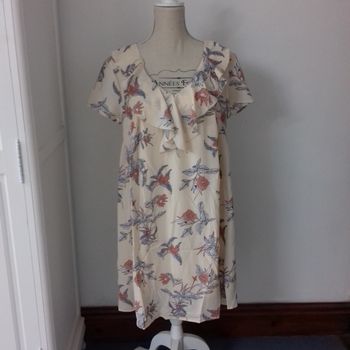 Robe fleurie et fond de robe uni - Mint & Berry - T. 40 - Neuve