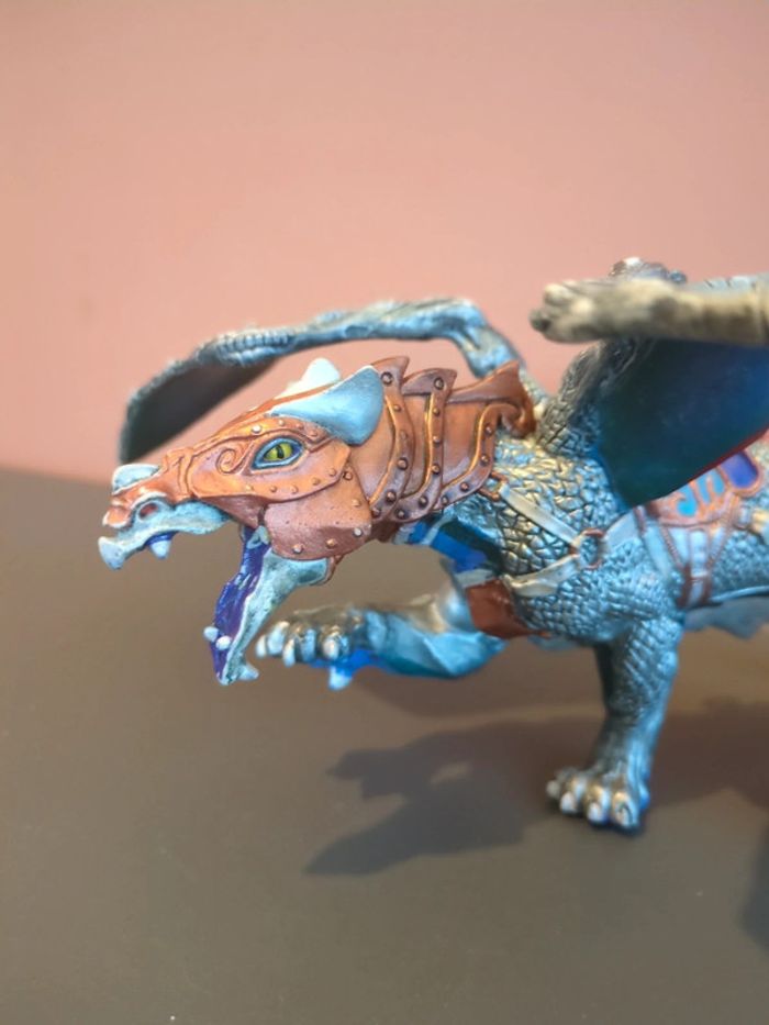 Figurine Dragon destrier argent papo - photo numéro 2