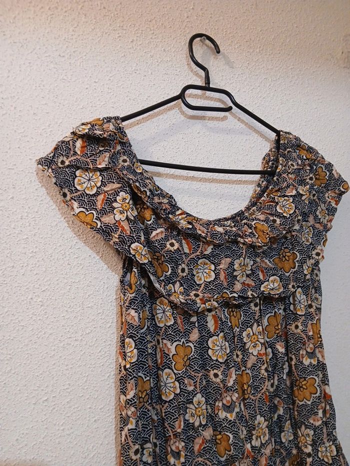 Combi pantalon fleuris élastique taille 44 - photo numéro 3