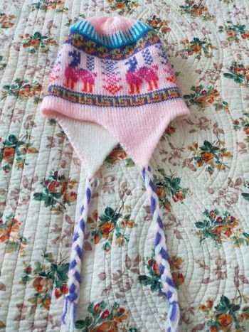 Bonnet péruvien réversible enfant