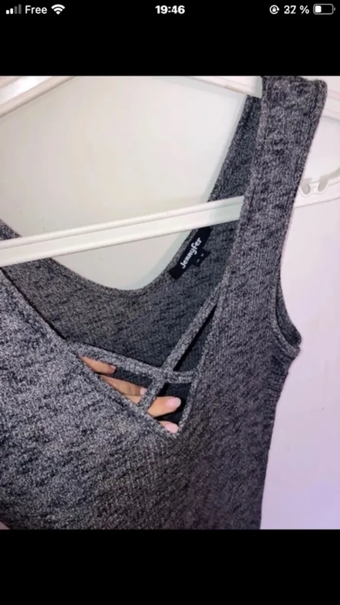 Robe à bretelle grise - photo numéro 3