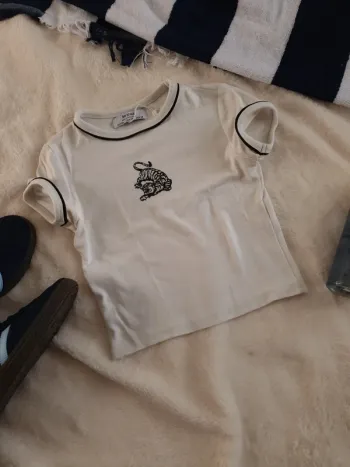 T-shirt court motif tigre 🐯